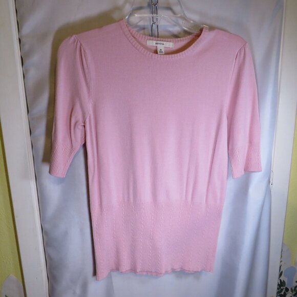 Vintage Merona Blush Pink Sweater M Short Sleeve - Picture 1 of 7